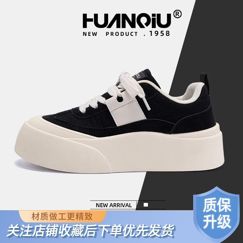 Global Platform Casual Board Shoes Women's ZHQ68209 Spring New Student Height Increase Versatile Height Increase Casual Women's Shoes