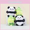Adorable Plush Cartoon Bamboo Shoot Panda Keychain Cute Gift For Couples And Friends
