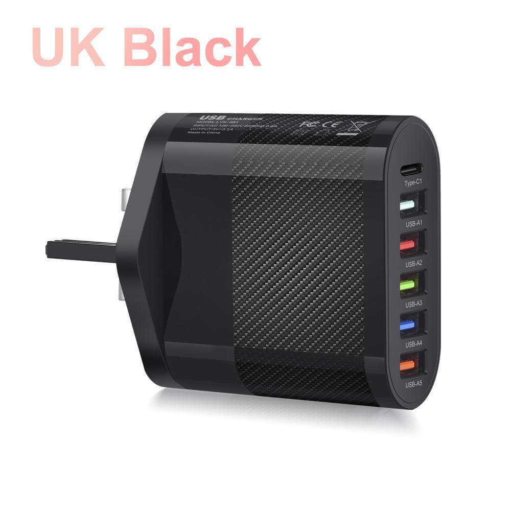 6 Ports USB Type C Charger PD Fast Charging Adapter Quick Charge3.0 For iPhone Samsung Xiaomi Phone Wall Charger Plug #3