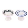 1:12 Dollhouse Miniature Ceramic Fruit Dish Plate Tall Tray Cake Plate Tableware Kitchen Model Decor Toy Doll House Accessories