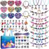 AIPRIDY Charm Bracelet Making Kit, Girls DIY Crafts, Unicorn Mermaid Crafts Gift Kit, Crafts Suitable for Girls 6-12 (150 Pieces)