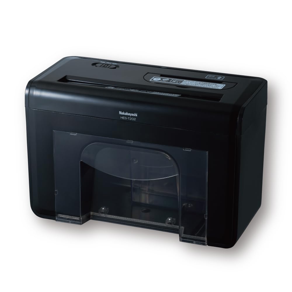 Nakabayashi Z1203 Electric CD/DVD Shredder, Compact, Black, Desktop, Cross-Cut, for Home Use