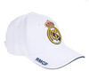 Real Madrid Official Hat Cap White Real Madrid Crest Cap - White [Item]