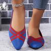 Fashion Women's Flat Shoes 2024 Spring and Autumn New Large Size Pointed Flat Women's Shoes Comfortable Flying Woven Bean Shoes