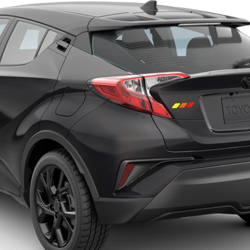 3PCS Acrylic Car Body Stickers Car Door Trunk Decal Auto Decoration for Toyota RAV4 Camry Corolla Crown Auris C-HR