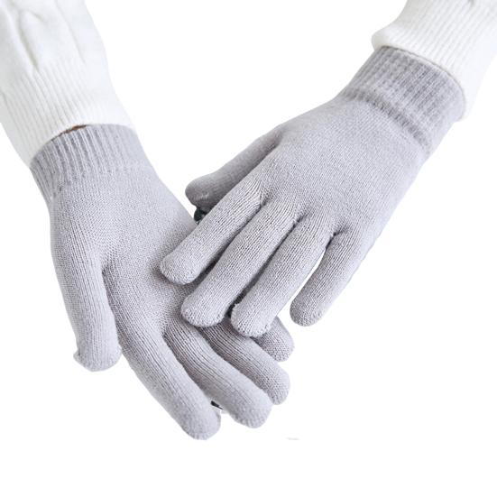 Winter Knitted Gloves Female Thickened Warm Gloves Breathable Cycling Gloves with Windproof Elastic Cuffs for Running Errands Driving