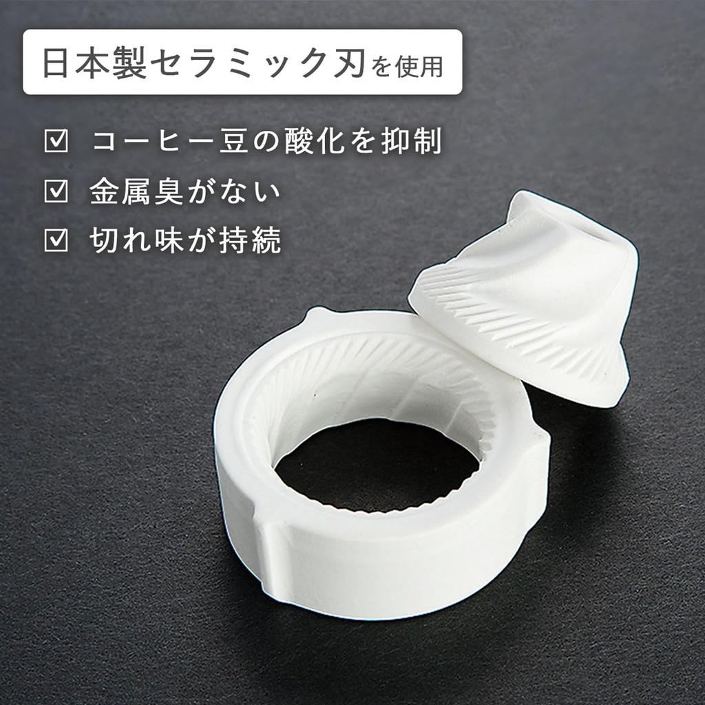 Coffee Tools KOGU Coffee Mill Manual In Hand Grinding Graduated Grinder Ceramic Blade Coarseness Adjustment Coffee Outdoor Camping Clear Outdoor Black