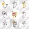 Fashion Opening Adjustable Sunflower Rotating Ring High-class Sense of Simplicity Mori Hands Embrace Personalized Finger Ring Hand Jewelry
