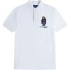 Polo SS25 Bear Pattern Straight Cut Short Sleeve Polo Shirt Men Tops White 710766441-002