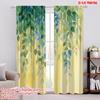 2pcs,2D Plane Printing Pattern Curtains Verdant Cascade Polyester Woven (without Rod) Decorations Inside Ldeal for Home & Office