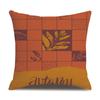 Thanksgiving Linen Pillowcase Autumn Pumpkin Print Pillow Cushion Cover