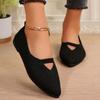 Women Flats New 2024 Pointed Toe Flat Office Boat Solid Color Knitted Slip On Shoes Casual Ballet Flats Shoes Women Loafers