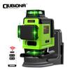 4D 16 Lines Super Powerful Green Beam Laser Level Remote Control Pulse Mode Receiver With 5000mAh Li-ion Battery Laser