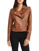 Leather Brown Jacket Real Soft Lambskin Women's Handmade Stylish Casual Biker