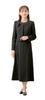 Black Formal Mourning Clothes Ensemble Long Length Open Front Dress Formal Clothes for Ceremonial Occasions [Margaret Gold] Women's M474-09
