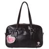 Sanrio Synthetic Leather School Boston Bag with Heart Pouch (My Melo-Brown)