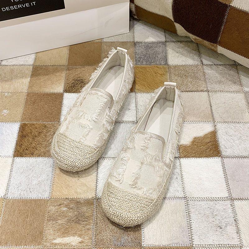 Female Footwear Espadrilles Women's Shoes Loafers Round Toe With Stylish New In Spring Designer Autumn Vulcanized For Shoe