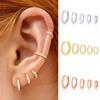 2Pcs Silver/ Rose/Gold Color Mini Hoop Cartilage Helix Earring Conch Piercing Rook Snug Piercing Earring Nose Piercing Rings