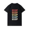 Plus Size Summer Men T Shirts Cccp Printed Casual Oversize Short Sleeves Tops 100% Cotton Outdoor Tees