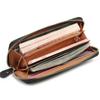 KANGAROO KINGDOM Fashion Women Wallet Genuine Leather Long Zipper Clutch Purse Card Holder Phone Wallet Brand