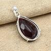 Faceted Garnet Gemstone Solid 925 Sterling Silver Handmade Jewelry Charming Pendant