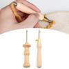 Embroidery Needle Wooden Handle Embroidery Punch Needle Pen Weaving Tool DIY Craft Stitching Applique