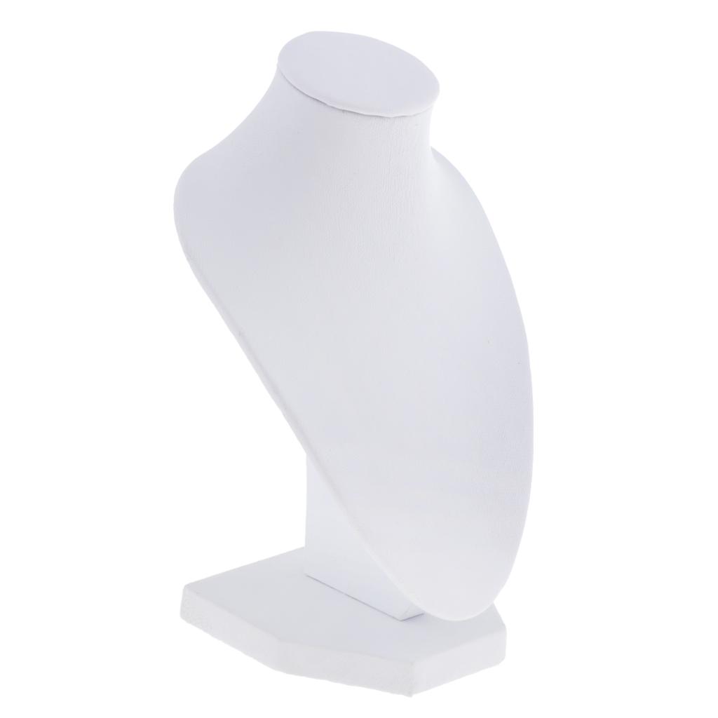 Velvet Necklace Bust Display Stands Pendant Chain Jewelry Rack Black