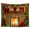 Christmas Decoration Tapestry Snowflake Santa Claus Room Decoration Fireplace Tapestry Gift Christmas Wall Decoration Home