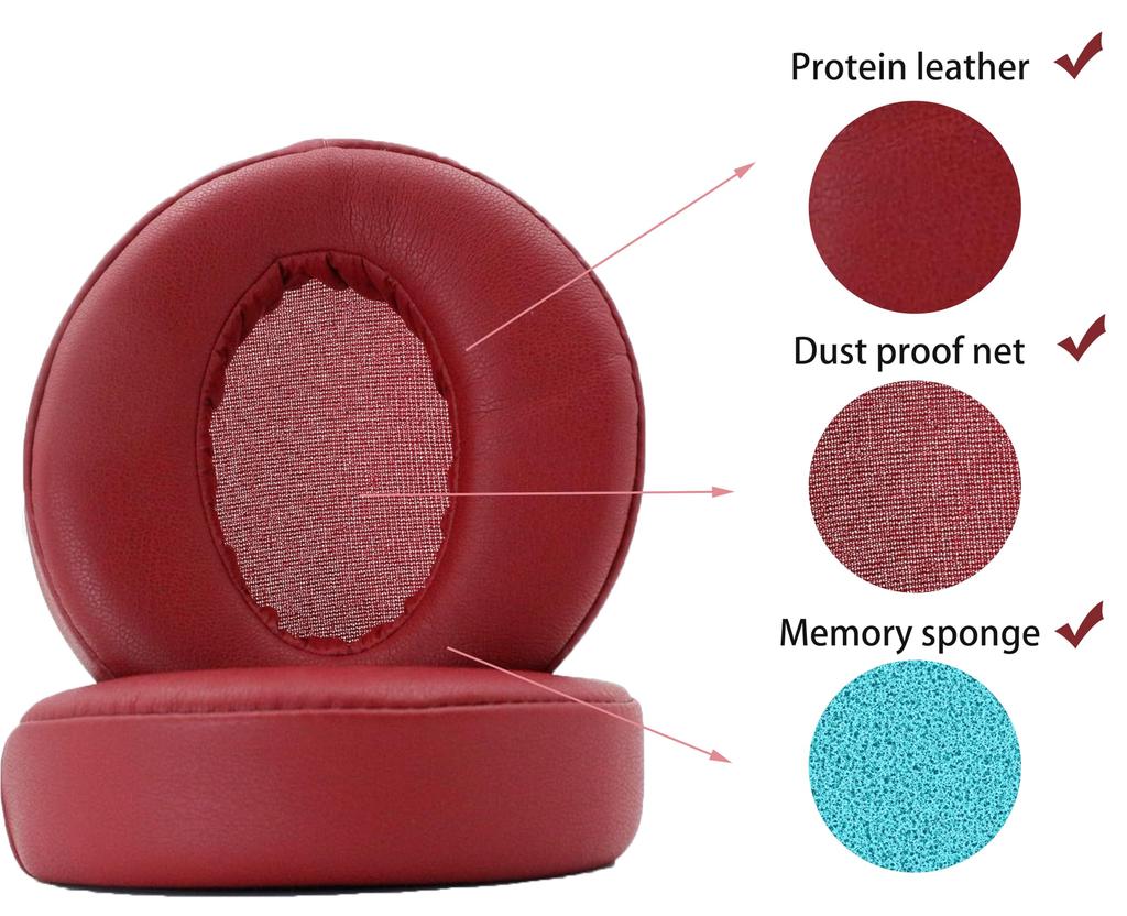 Linpearl Replacement Ear Pads Are Compatible with Sony Wireless Made of Soft Protein Leather and Memory Replacement Ear Pads for Repair MDR-XB950BT