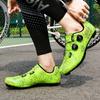 New Professional Cycling Shoes Men Locking Booster Shoes Breathable Double Knob Buckle Women SPD Hard-Soled Road Cycling Shoes