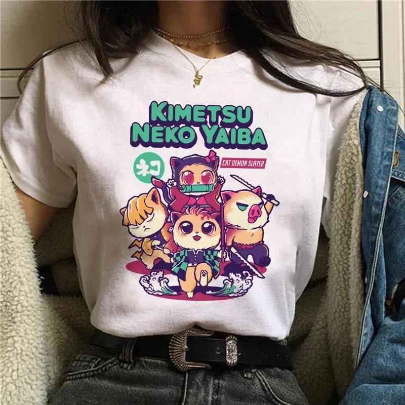 Demon Slayer T Shirt Women Kimetsu No Yaiba Nezuko Tshirt FeUnisex Tanjirou Kamado Graphic Tee Shirt Japanese Anime Unisexga T-shirt