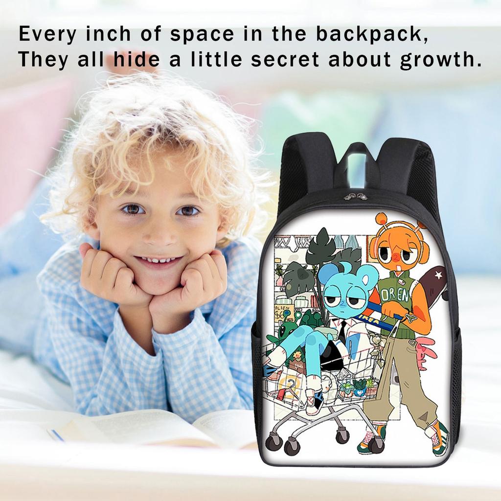 Elementary School Cartoon Backpack And Peripheral Backpack Three Piece Set
