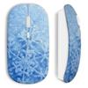 Wireless Mouse - MANIACASE - Snow Light Blue - USB Wifi Key Included - Compatible Mac and PC - WiFi Technology
