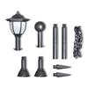 VidaXL Chain Barrier 2 Solar Lights and 2 Posts Garden Terrace Patio 40868