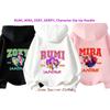 Huntrix Girls Hoodie Zip Up Kpop Demon Hunters Girls Fall Hooded Jacket Zip Autumn RUMI MIRA ZOEY DERPY Pullover Casual Hoodie