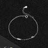 S925 Sterling Silver Forest Style Cold Style Jewelry Female Personality Creative LUCK Sterling Silver Korean Style Bracelet Bestie Lucky Bracelet
