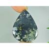 38Cts. Natural Green Moss Agate Pear Shape Cabochon Loose Gemstone 29X36MM SK-3699