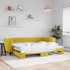 VidaXL Daybed with Trundle Bed Yellow 80x200 Cm Velvet 3196689