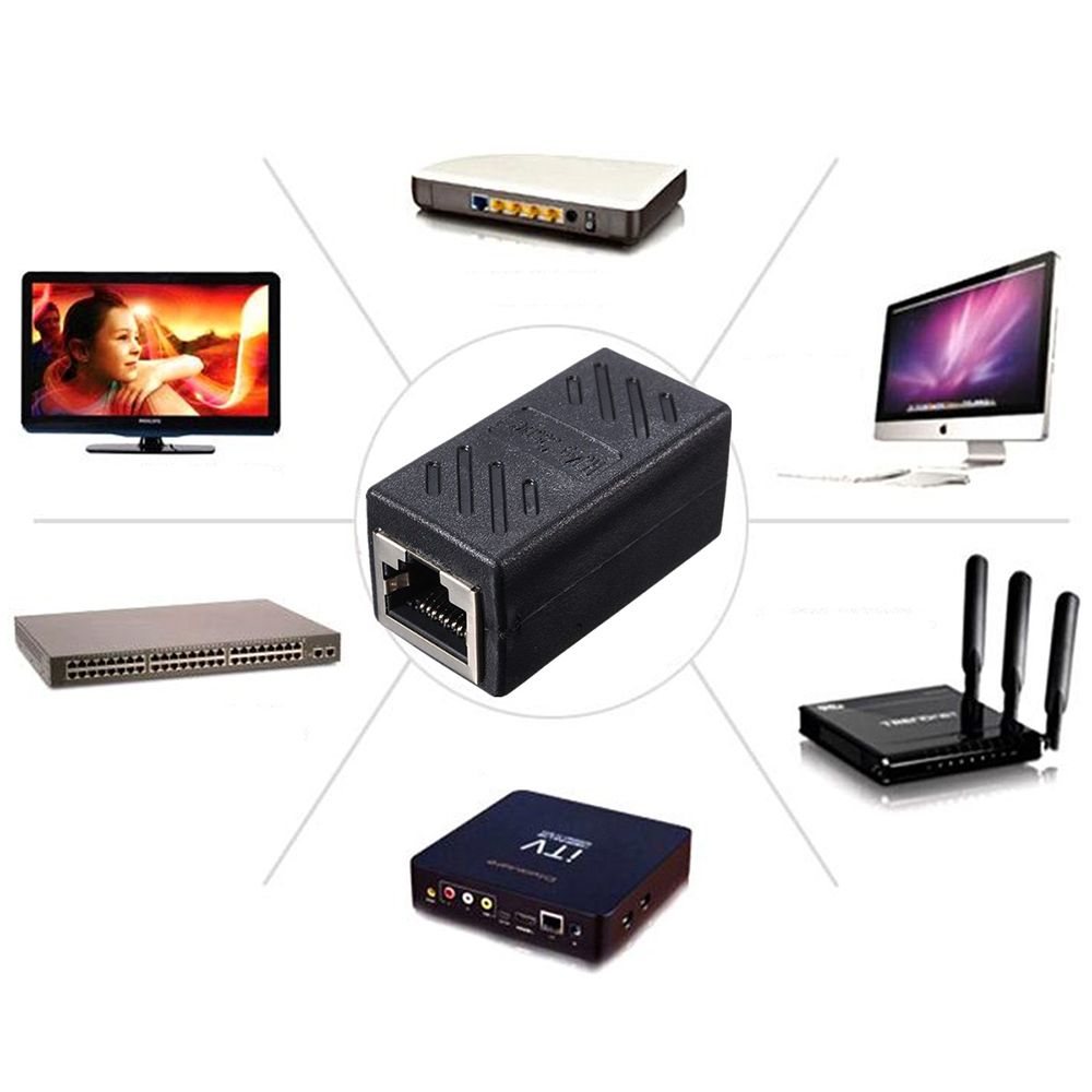 High Quality Connector Female To Female LAN Adapter RJ45 Converter Coupler Extender Network Cable