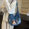 Denim Bag Large Capacity Tote Bag Women Shoulder Bag Student Classes Crossbody Bag