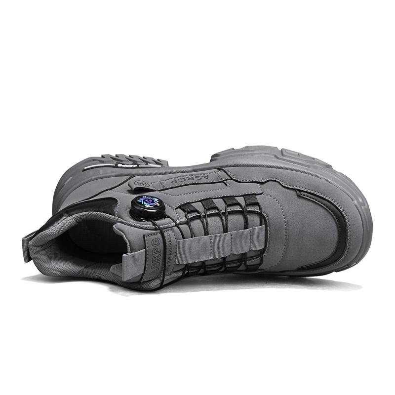 Men’s Black Deserts Shoes Casual Hiking Boots Grey Outdoor Sport Boots Plus Size High Top Sneakers