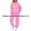 Unisex Solid Color Hooded Sweatshirt Set - Casual Spring/Autumn Two-Piece Tracksuit 2025