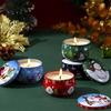 Wax Pack Of 3 Christmas Scented Candles Multi, 5.8 X 3.8 Cm For Relaxation Home Office Living Room Table, Ideal Gift For Christmas Decorations Item
