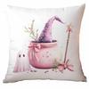 New Pink Halloween Pillowcase Festive Home Cushion Pillowcase Decoration