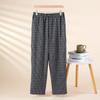 Men's Fall Winter Warm Pajama Bottoms Plaid Pajamas Pants for Men Soft Long Lounge Sleepwear Woven Pj Sleep Pant with Pockets Outdoor Casual Pants