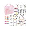 DIY Jewelry Making Kit, 66pcs Unicorn & Mermaid Charm Beaded Bracelet, Jewelry Making Kit Great Idea Gift, Creative Craft Materials, Valentine's Day