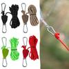 Awning Rope Hook 4mm Tent Anchor Metal Lifting Pulley Fastening Wind Rope Buckle Camping Tent Tie