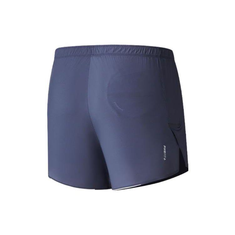 SAUCONY Solid Color Logo Mid-Rise Straight-Leg Sports Shorts Men Shorts Ocean-Blue SC2239060-1