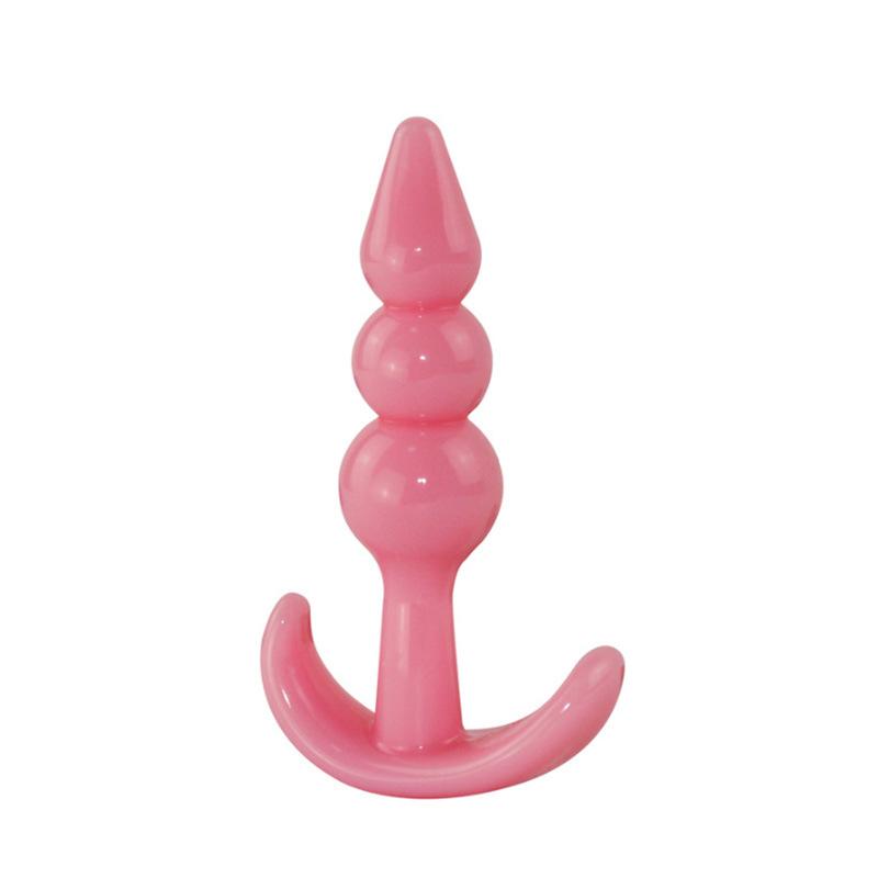 Silicone Anal Dildo No Vibrator Male Prostate Massager Anal Beads Plug G Spot Butt Plug Masturbation Anal Sex Toys for Couple