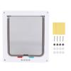 ABS Acrylic Pet Cats Screen Door Window Lockable Waterproof Medium Cat Flap (white)